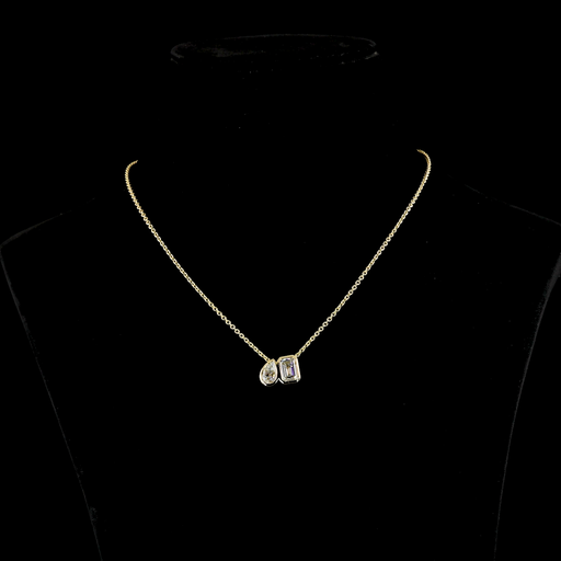 [PD14Y300BNS] 3.08 Cts 14k Yellow Gold Mix Shape Pendant Pendant