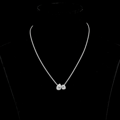 [PD14W250BNS] 2.5 Cts 14k White Gold Mix Shape Pendant Pendant