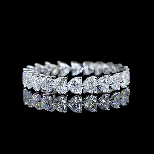 [EB14WHS200PEW] 2.31 Cts 14k White Gold Heart Shape Eternity Band Eternity Band
