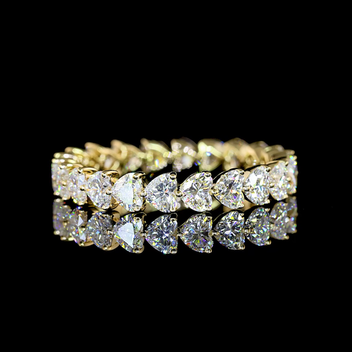 [EB14YHS200PEW] 2.31 Cts 14k Yellow Gold Heart Shape Eternity Band Eternity Band