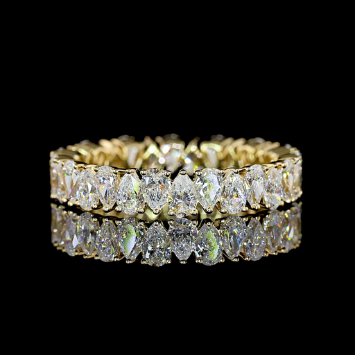 [EB14YPS200PNS] 2.06 Cts 14k Yellow Gold Pear Shape Eternity Band Eternity Band