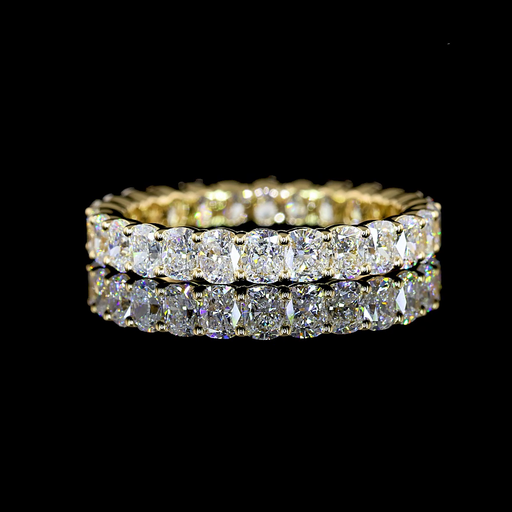 [EB14YBECU200PNS] 2.27 Cts 14k Yellow Gold Cushion Brilliant Shape Eternity Band Eternity Band