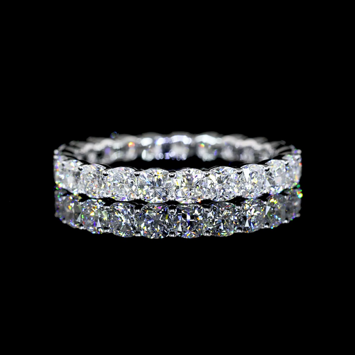 [EB14WSCB200P] 2.32 Cts 14k White Gold Square Cushion Brilliant Shape Eternity Band Eternity Band