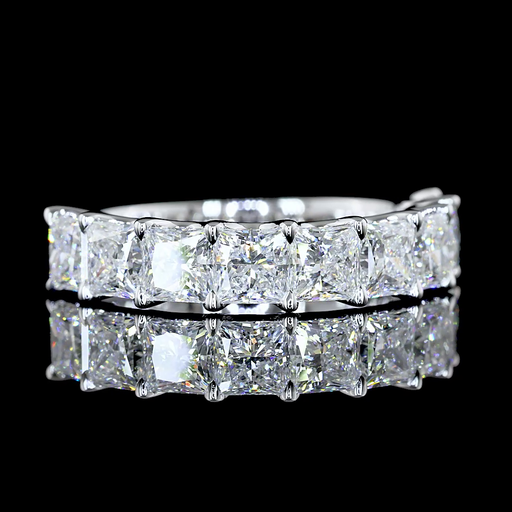 [EB14WHFPR300UP] 3.07 Cts 14k White Gold Princess Shape Half Eternity Eternity Band