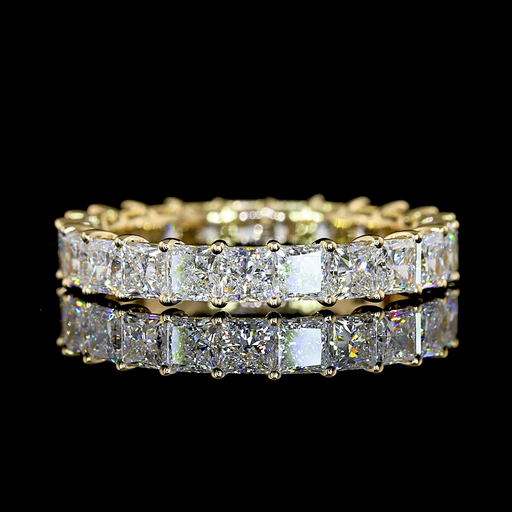 [EB14YPR300P] 3.17 Cts 14k Yellow Gold Princess Shape Eternity Band Eternity Band