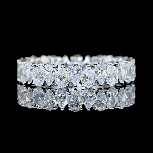 [EB14WPS200PNS] 2.08 Cts 14k White Gold Pear Shape Eternity Band Eternity Band