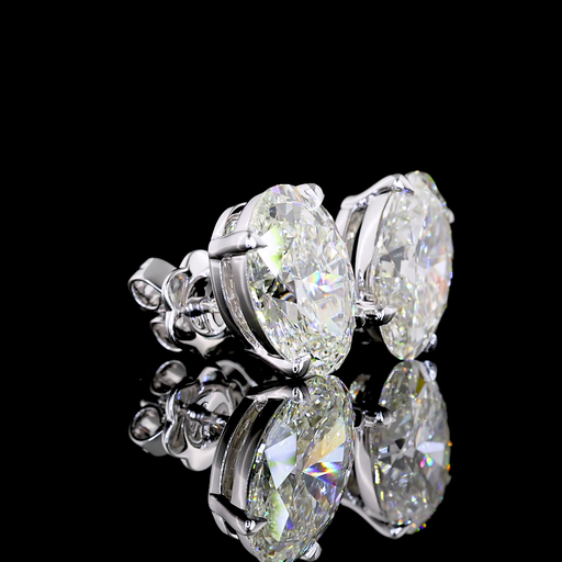 [ER14WSDOV800P] 8.04 Cts 14k White Gold Oval Shape Studs Earring