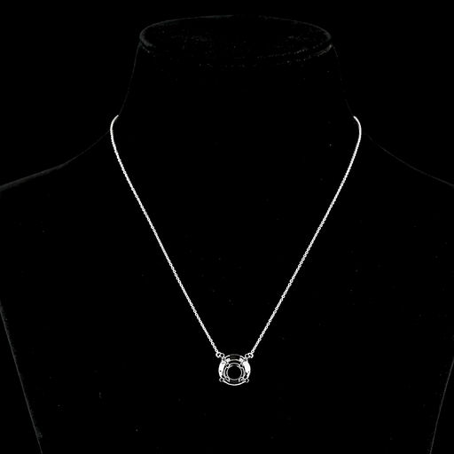 [PD14WSORD700P] 7.14 Cts 14k White Gold Round Shape Solitaire Pendant
