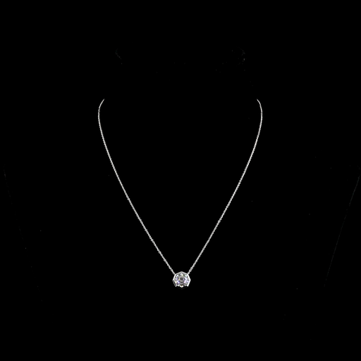 [PD14WSOOCT200B] 2.23 Cts 14k White Gold Octagon Shape Solitaire Pendant