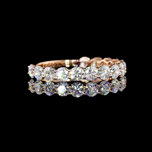 [EB14R3/4RD150P] 1.55 Cts 14k Rose Gold Round Shape 3/4 Band Eternity Band