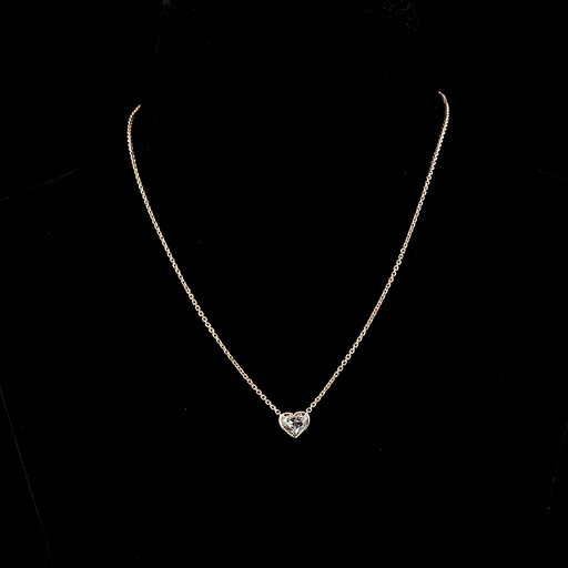 [PD14RSOHS150BNS] 1.57 Cts 14k Rose Gold Heart Shape Solitaire Pendant