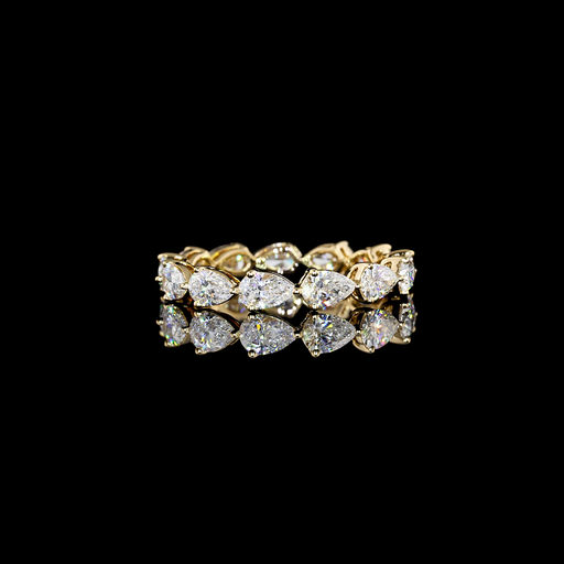 [EB18YPS200PEW] 2.02 Cts 18k Yellow Gold Pear Shape Eternity Band Eternity Band