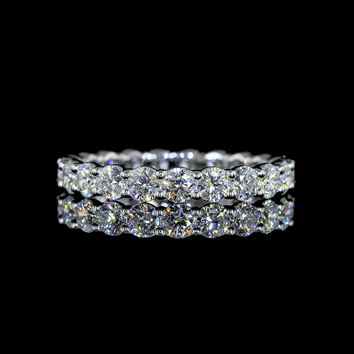 [EB14WRD175PNS] 1.85 Cts 14k White Gold Round Shape Eternity Band Eternity Band