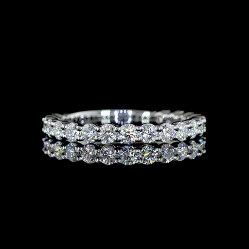 [EBP3/4RD60P] 0.64 Cts Platinum Round Shape 3/4 Band Eternity Band