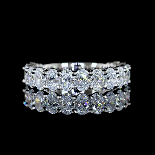 [EBP3/4OV150PNS] 1.59 Cts Platinum Oval Shape 3/4 Band Eternity Band