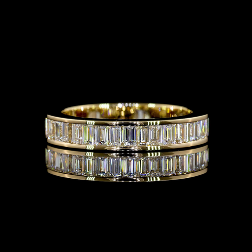 [EB14YBAG175CNS] 1.9 Cts 14k Yellow Gold Baguette Shape Eternity Band Eternity Band