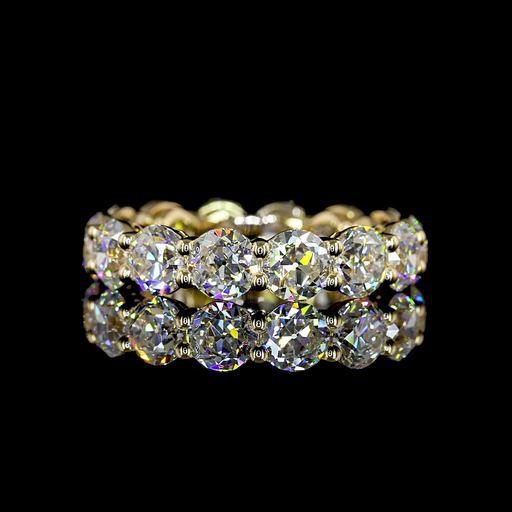 [EB14YEURO450P] 4.5 Cts 14k Yellow Gold Old European Brilliant Shape Eternity Band Eternity Band