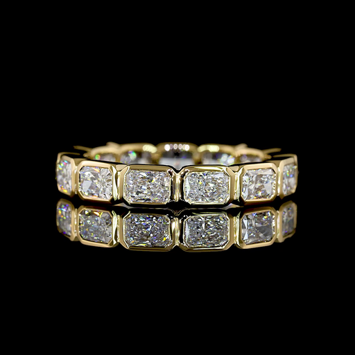 [EB18YRAD150BEW] 1.73 Cts 18k Yellow Gold Radiant Shape Eternity Band Eternity Band