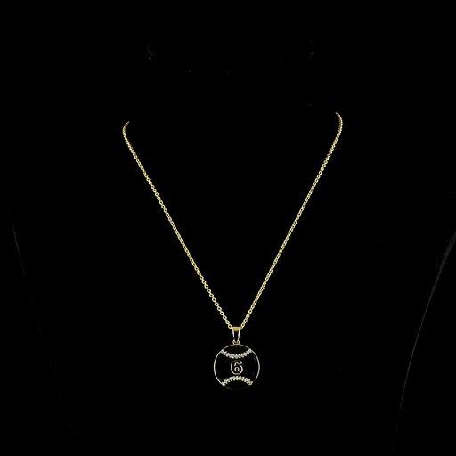 [PD14YRD15P] 0.17 Cts 14k Yellow Gold Round Shape Pendant Pendant