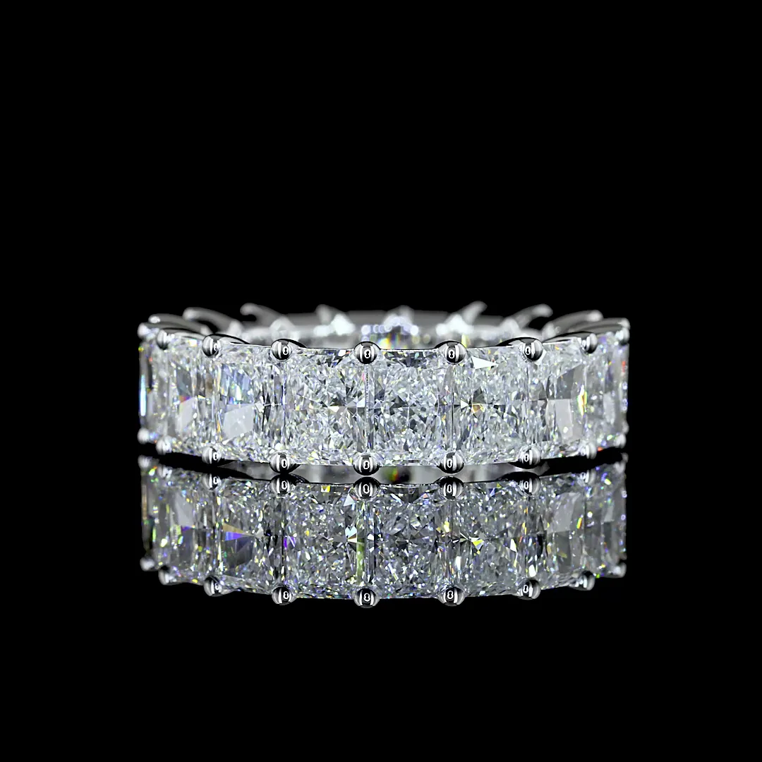 6.93 Cts 14k White Gold Mix Shape Eternity Band Eternity Band