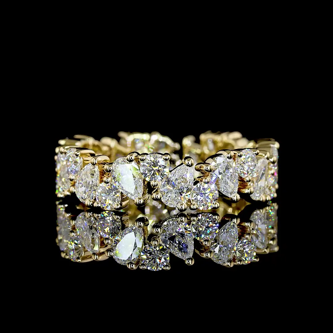 2.5 Cts 14k Yellow Gold Round Shape Eternity Band Eternity Band