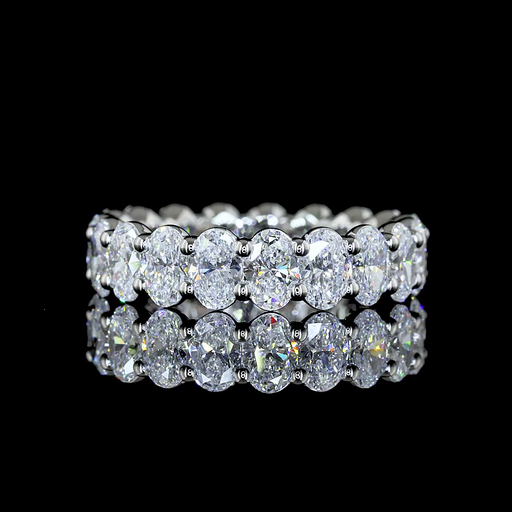 [EBPOV300PNS] 3.24 Cts Platinum Oval Shape Eternity Band Eternity Band