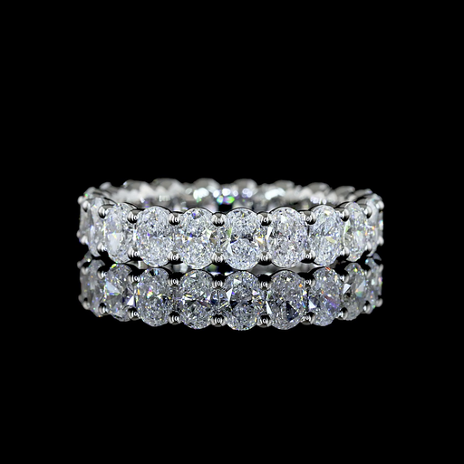 [EBPOV250PNS] 2.69 Cts Platinum Oval Shape Eternity Band Eternity Band