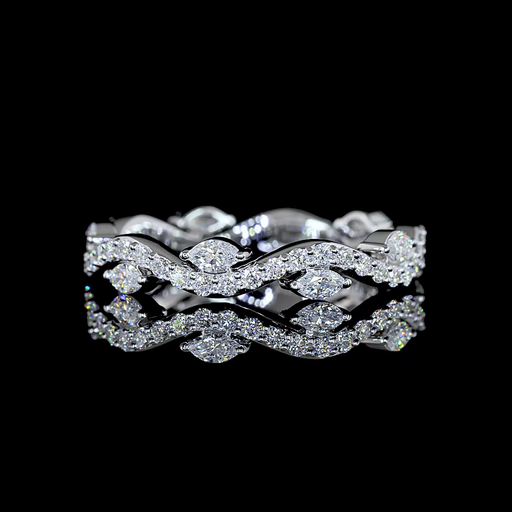 [EB18WSP75PEW] 0.81 Cts 18k White Gold Mix Shape Special Eternity Band