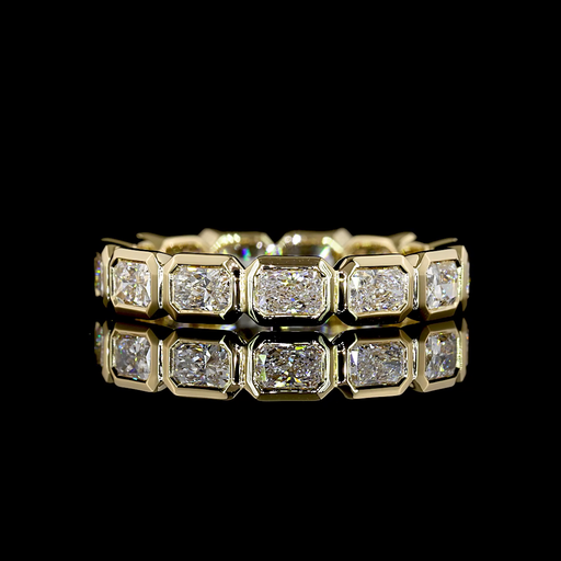 [EB14YRAD100BEW] 1.47 Cts 14k Yellow Gold Radiant Shape Eternity Band Eternity Band