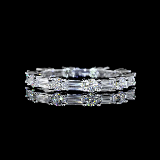 [EB14W175PEW] 1.95 Cts 14k White Gold Mix Shape Eternity Band Eternity Band