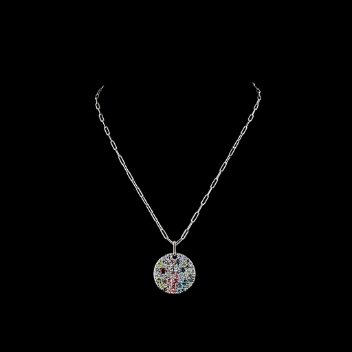 [PD14WRD500P] 5.22 Cts 14k White Gold Round Shape Pendant Pendant