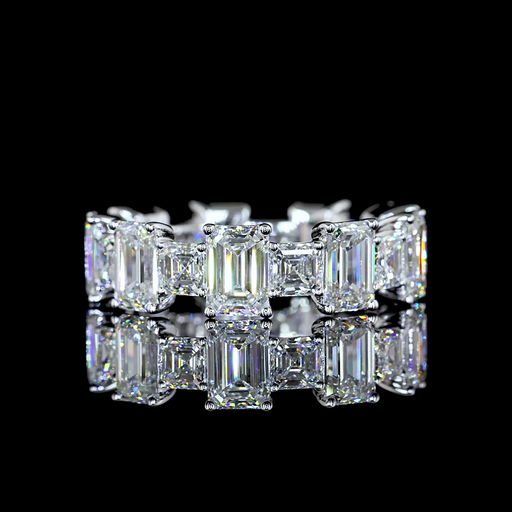 [EB14W600PNS] 6.33 Cts 14k White Gold Mix Shape Eternity Band Eternity Band