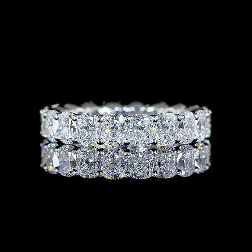 [EBPBECU450PNS] 4.46 Cts Platinum Cushion Brilliant Shape Eternity Band Eternity Band