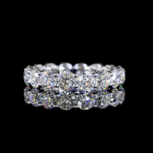 [EB14WEURO500P] 5.02 Cts 14k White Gold Old European Brilliant Shape Eternity Band Eternity Band