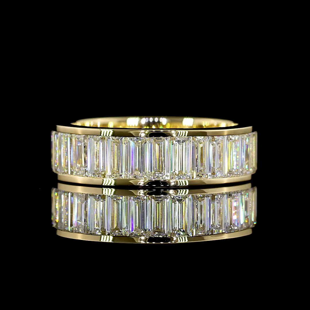 3.69 Cts 14k Yellow Gold Baguette Shape Eternity Band Eternity Band