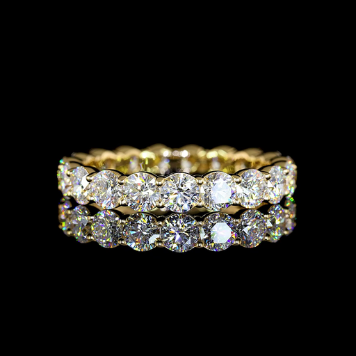 [EB18YRD250P] 2.65 Cts 18k Yellow Gold Round Shape Eternity Band Eternity Band
