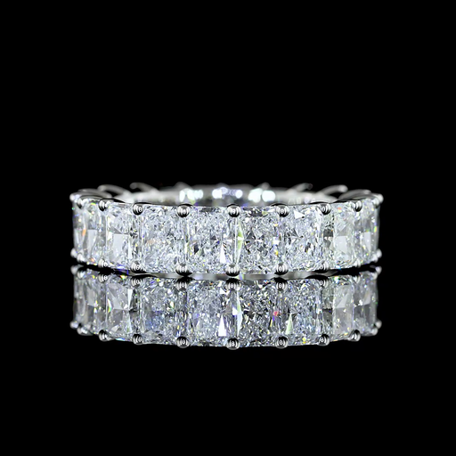 [EBPRAD350PNS] 3.76 Cts Platinum Radiant Shape Eternity Band Eternity Band