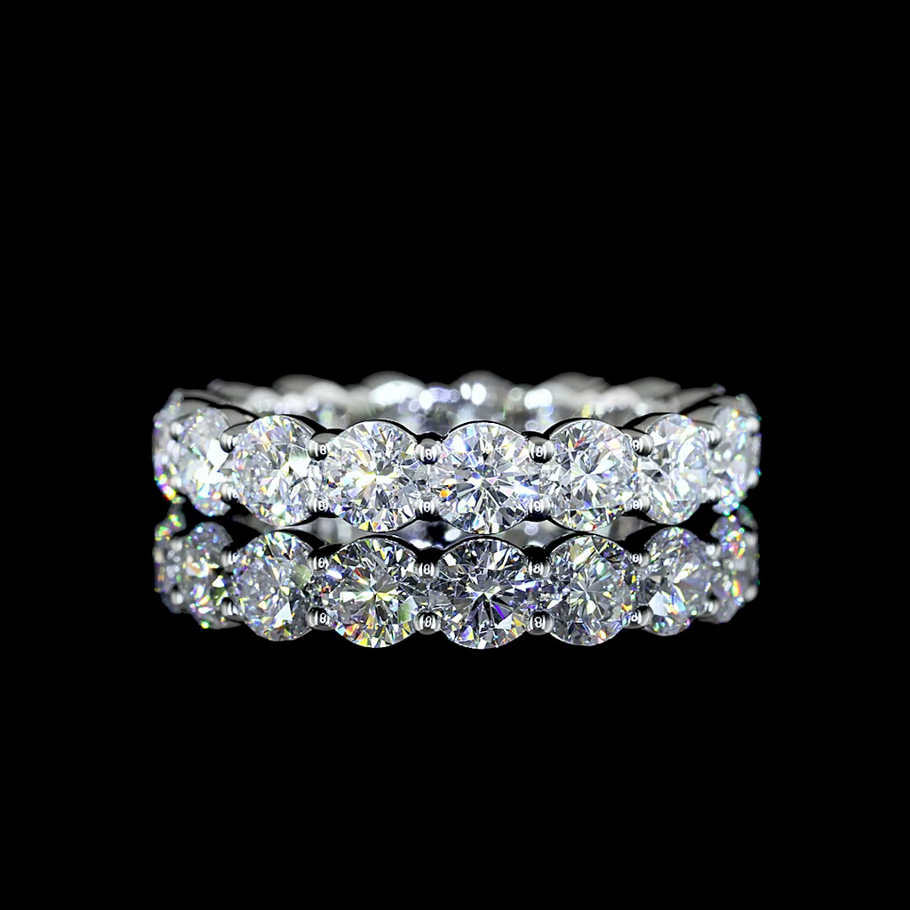 2.38 Cts Platinum Round Shape Eternity Band Eternity Band