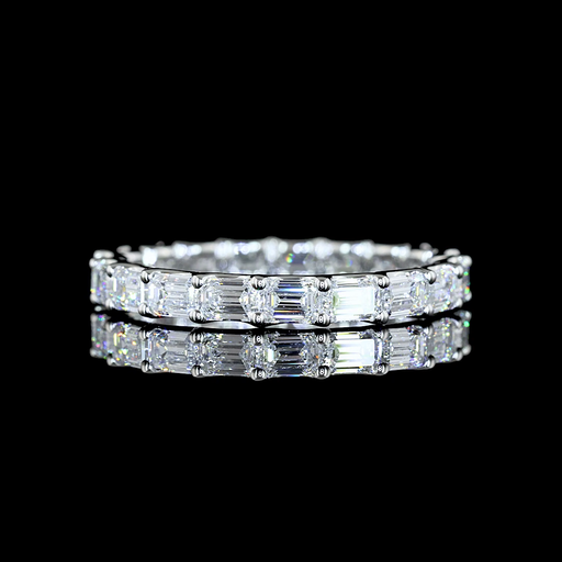 [EBPEM175UPEW] 1.83 Cts Platinum Emerald Shape Eternity Band Eternity Band