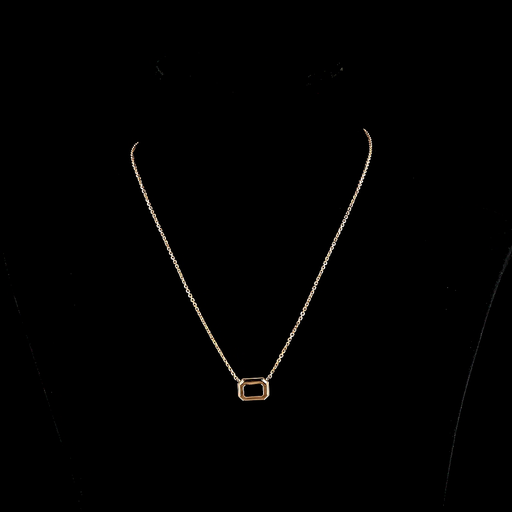 [PD14RSO__BEW] 0 Cts 14k Rose Gold Shape Solitaire Pendant