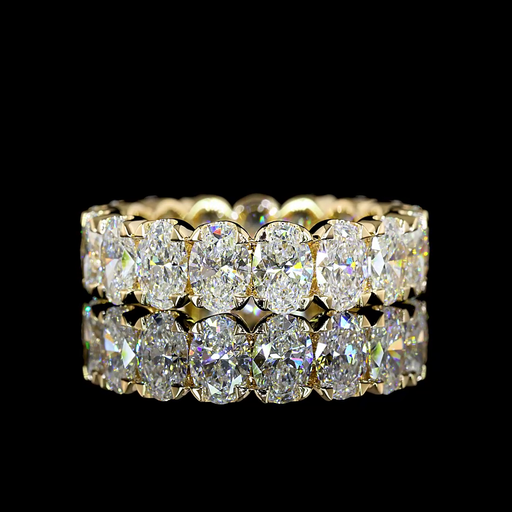 [EB14YOV500PMNS] 5.35 Cts 14k Yellow Gold Oval Shape Eternity Band Eternity Band