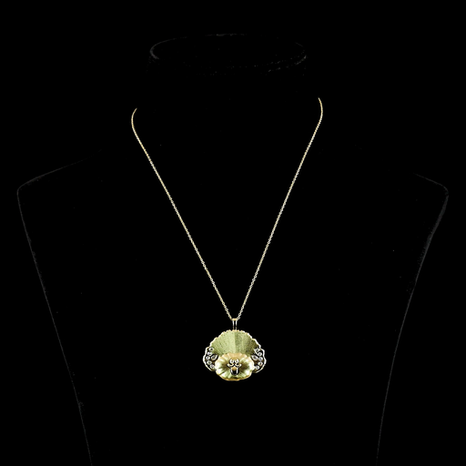 [PD14YSYPS35BNS] 0.38 Cts 14k Yellow Gold Pear Shape Symbol Pendant