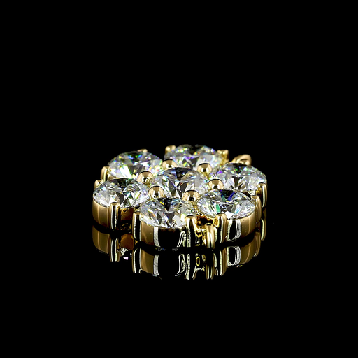 [NK18YSTRD100P] 0.96 Cts 18k Yellow Gold Round Shape Station Necklace