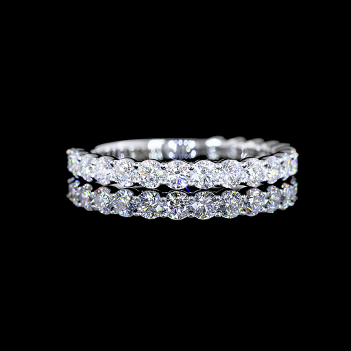 [EBP3/4RD75P] 0.83 Cts Platinum Round Shape 3/4 Band Eternity Band