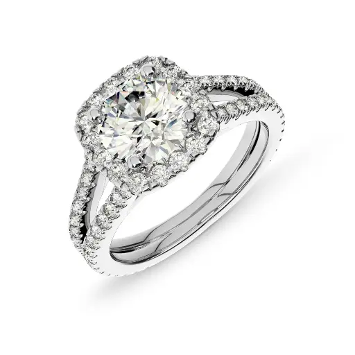 The Halo Round Engagement Ring Style ENG209