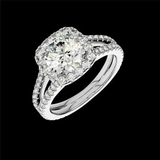 The Halo Round Engagement Ring Style ENG209