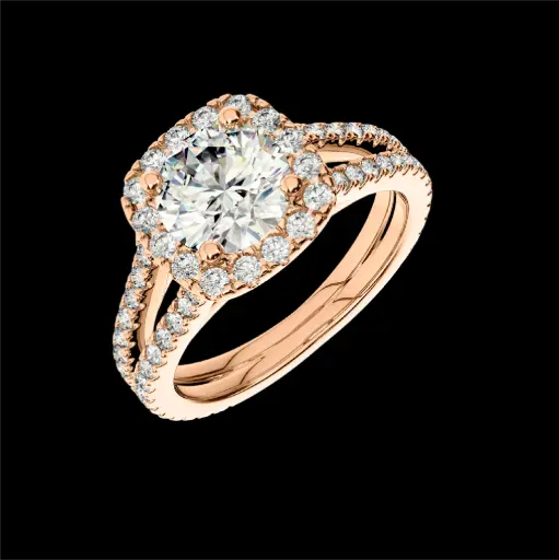 The Halo Round Engagement Ring Style ENG209