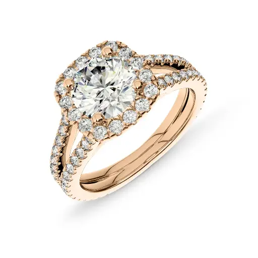 The Halo Round Engagement Ring Style ENG209