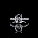 0.42 Cts 14k White Gold Shape Hidden Halo Ring