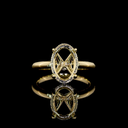 0.09 Cts 14k Yellow Gold Shape Hidden Halo Ring